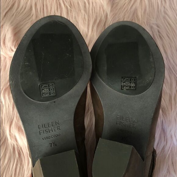 NEW Eileen Fisher Peep Toe Ankle Boots Taupe size 7.5 - Picture 10 of 10